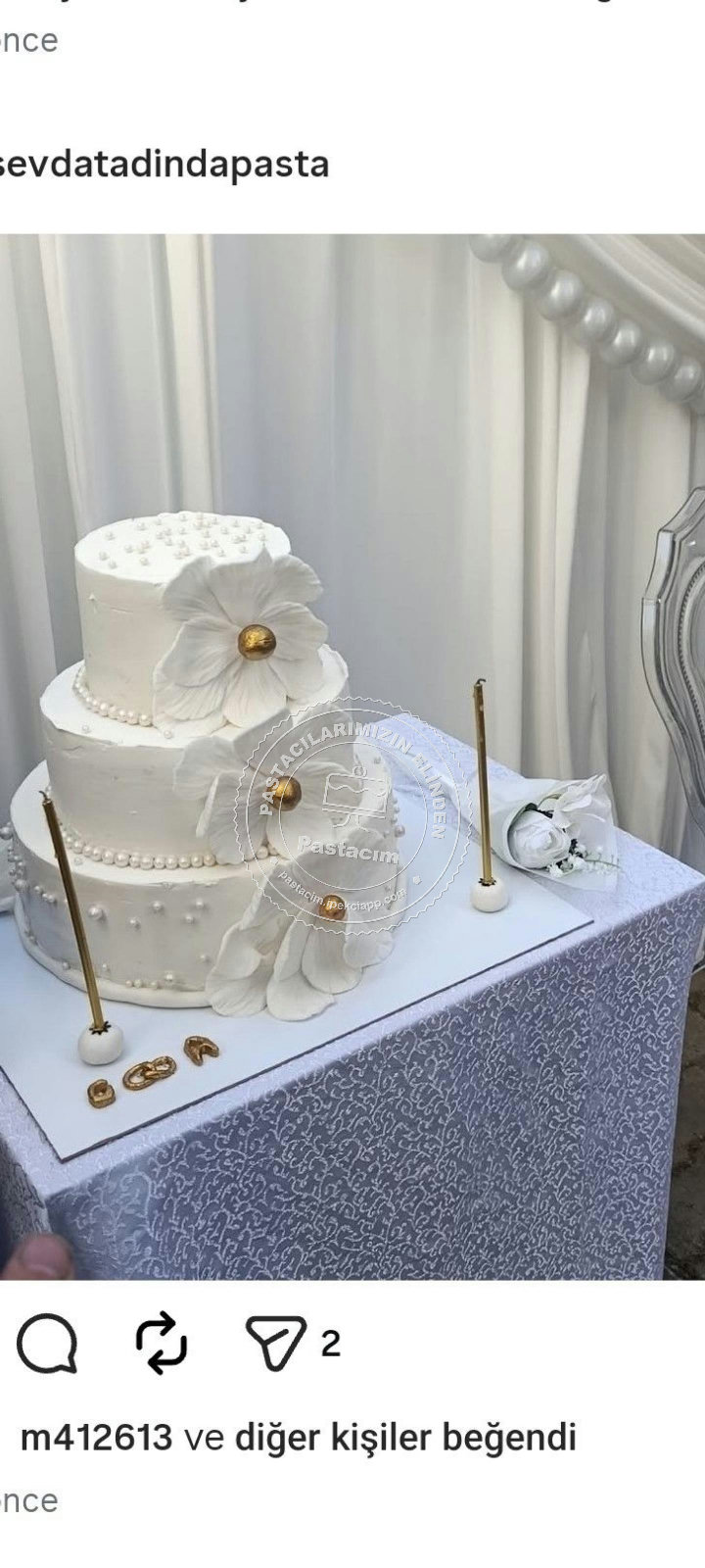 Gelin Damat Nişan Pastası — gelin damat pastası, süslü pasta, düğün pastası