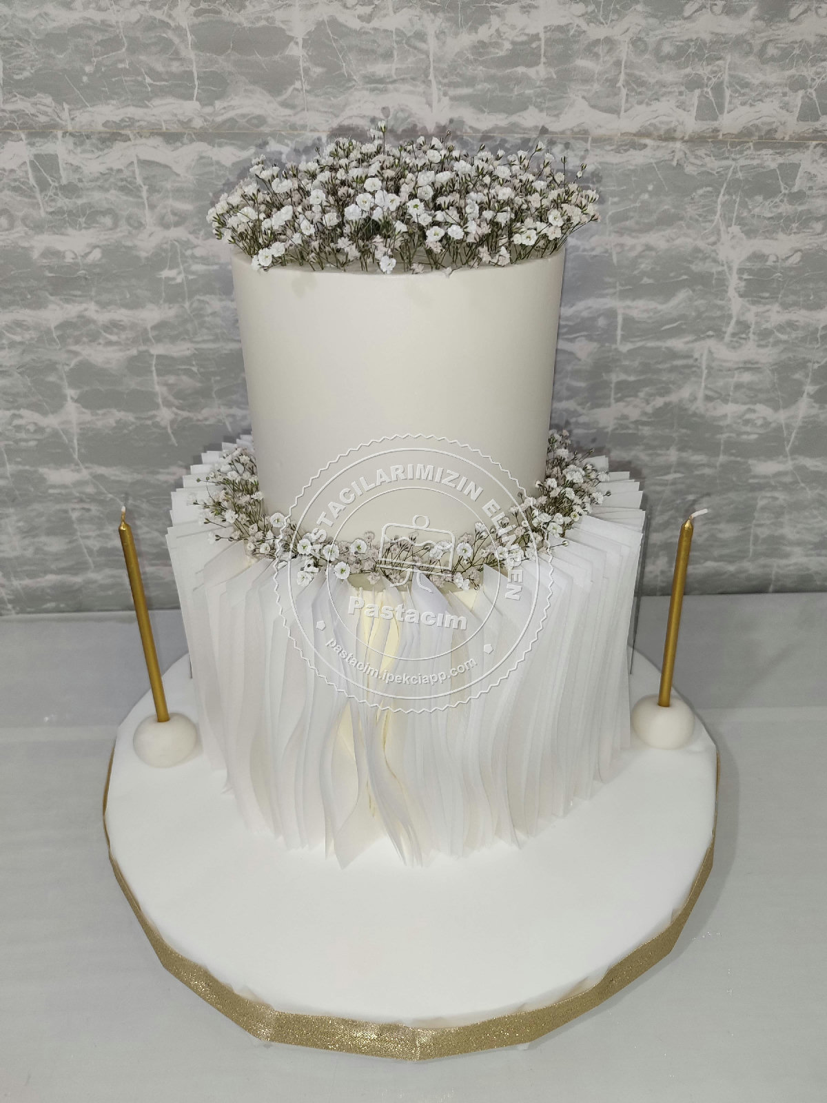 Katlı Nişan Düğün Pasta — katlı pasta, iki katlı pasta, nişan pastası