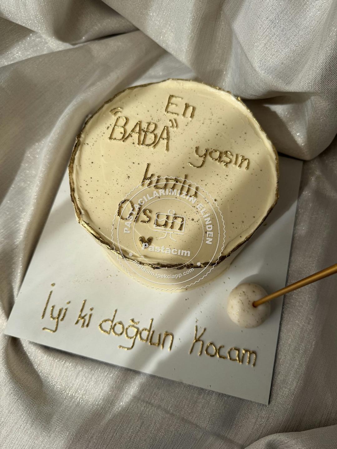 Baba Pastası — sade pasta, yazılı pasta, mini pasta